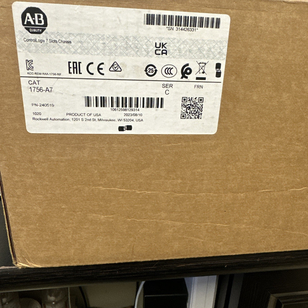1756-A7 Allen-Bradley SER C ControlLogix 7 Slots Chassis New Factory Sealed 2023