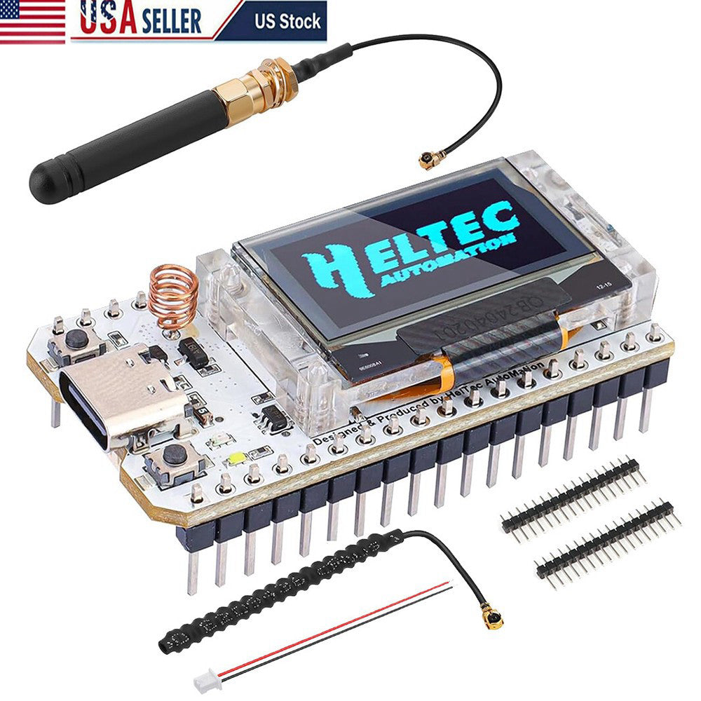 915MHz LoRa V3 ESP32 OLED Board +Heltec IPEX Antenna + for Meshtastic Arduino