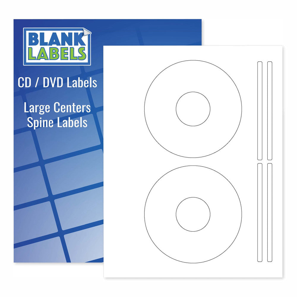 CD/DVD Label, 5931 Template Compatible Permanent White Matte Label, Inkjet an...