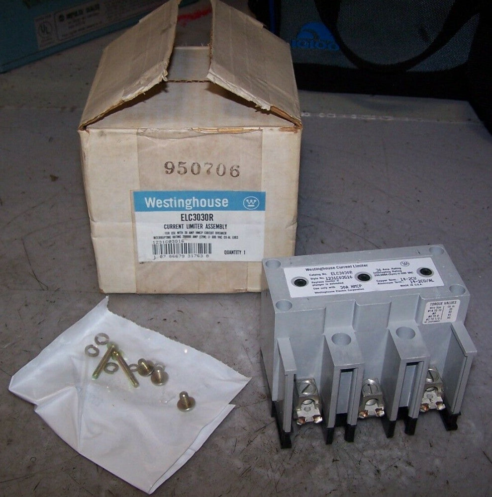 NEW WESTINGHOUSE 30 AMP CURRENT LIMITER 600 VAC 3 POLE  ELC3030R