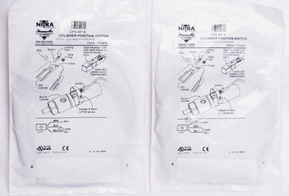 2 Count Automation Direct Nitra Cylinder Position Switches CPS-AP-A