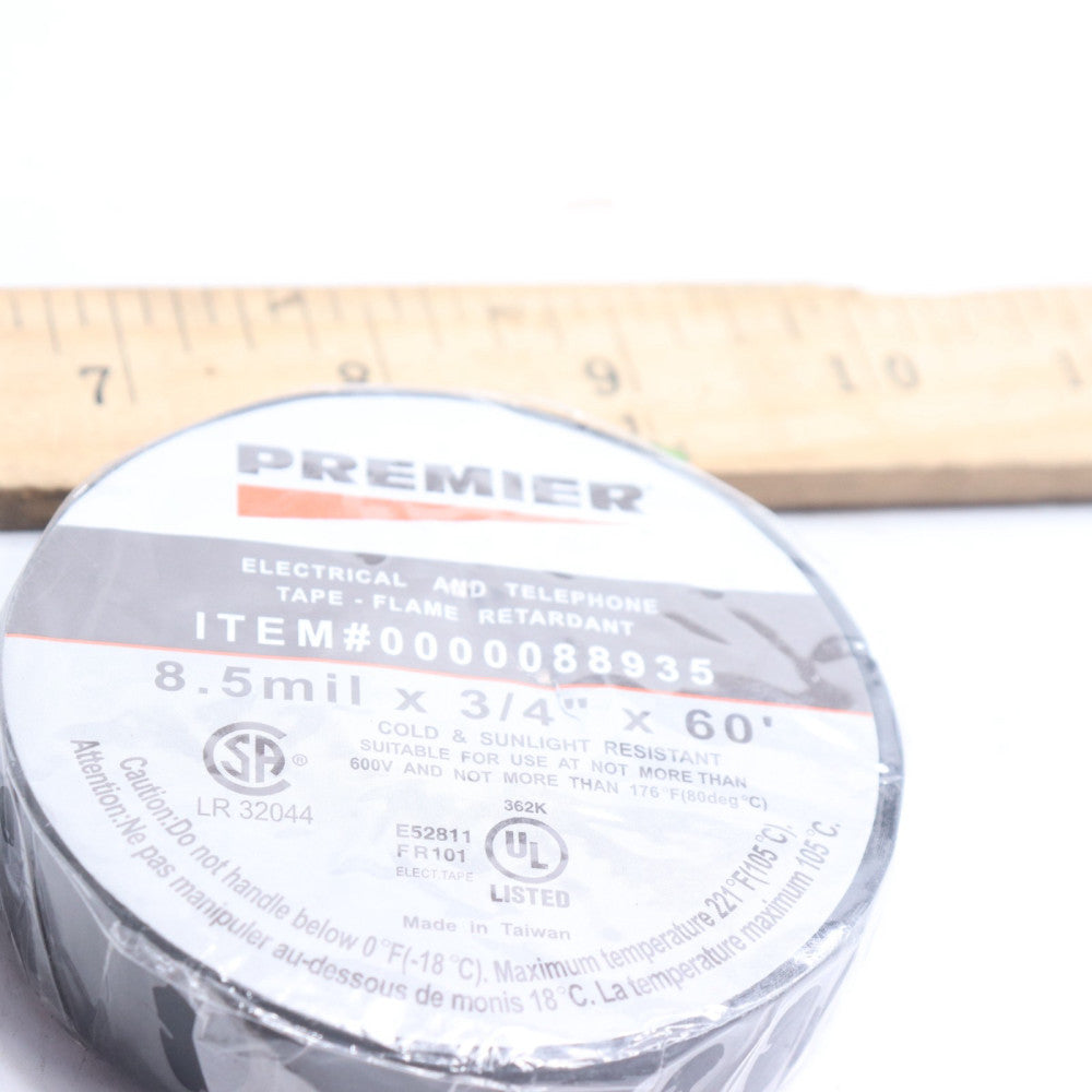 Premier Electrical Tape 8.5 Mil x 3/4" x 66' 0000088935
