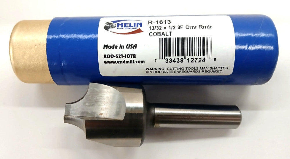 MELIN CORNER ROUNDING ENDMILL 13/32" RADIUS HSS 3 FLUTE MILL DIA 1-3/16"