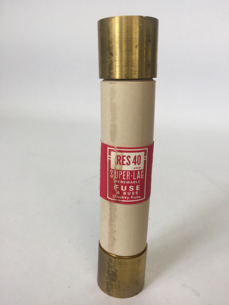 BUSSMAN RES 40 SUPER-LAG RENEWABLE FUSE 40AMP 600VAC (LOT OF 10)