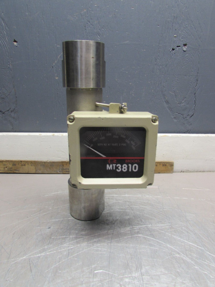 BROOKS 3810A14A2RAA1A1 ,MT3810 FLOWMETER, SS,1-1/2" npt,1300 psi,NOS! MAKE OFFER