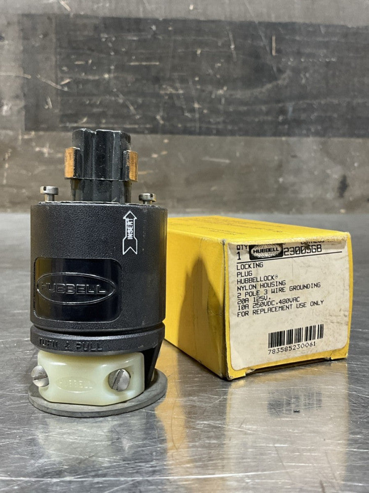 Hubbell Wiring Device-Kellems 23005GB Locking Plug, 125V NEW QTY 1