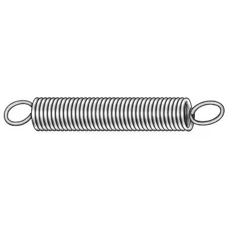 Zoro Select 1Nac9 Ext Spring,Utility,Stl,4 Oal,1/8 Od,Pk12