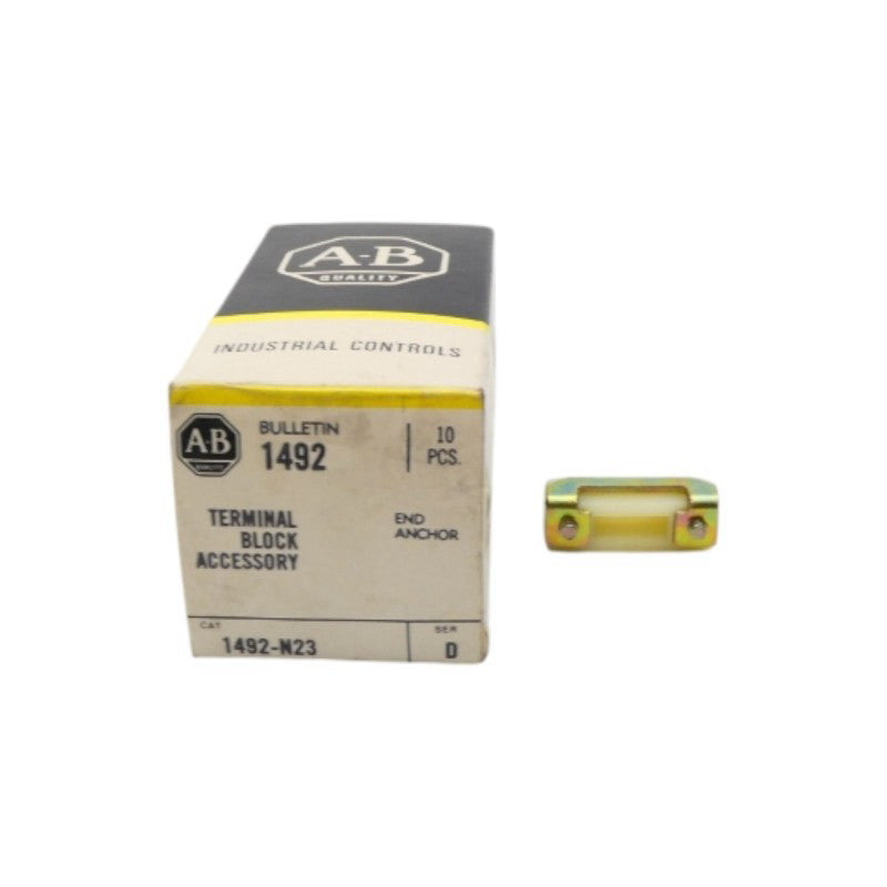 ALLEN BRADLEY 1492-N23 SER. D (PKG OF 3) (BK/YL) NSMP