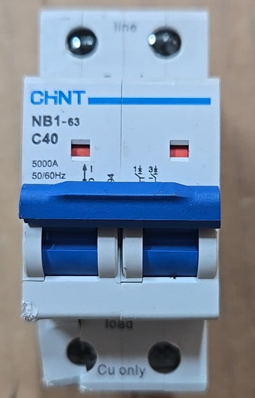 Chint CHNT NB1-63 C40 Circuit Breaker 2P
