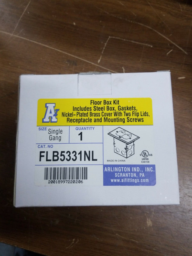 Arlington FLB533IINL Plastic Box 2-Gang Combo Floor Box Kit