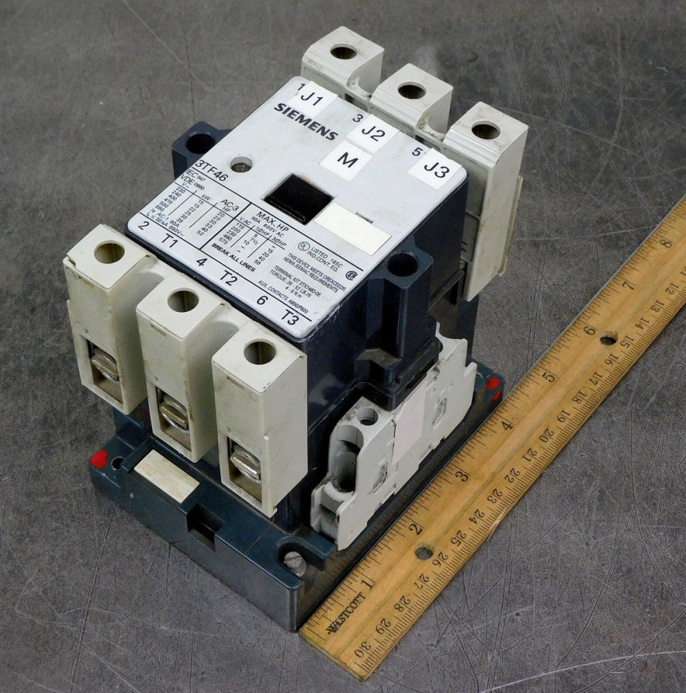Siemens - 3TF4611-0AK6 3-Pole Motor Starter Contactor 110 V AC 45 A 50/60 Hz