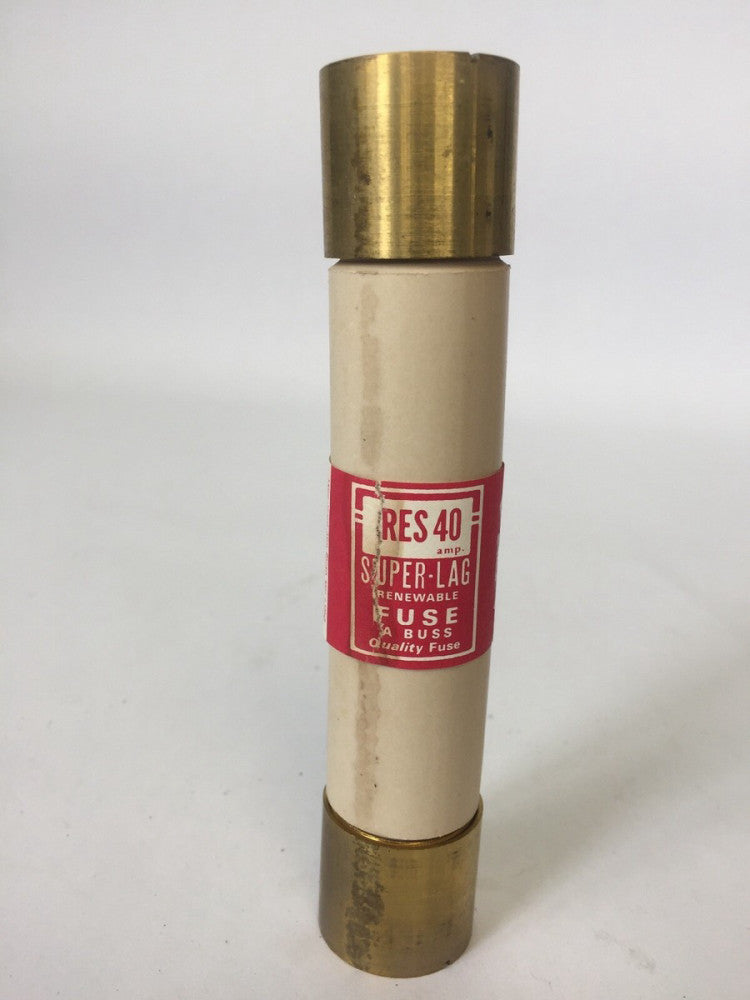BUSSMAN RES 40 SUPER-LAG RENEWABLE FUSE 40AMP 600VAC (LOT OF 10)