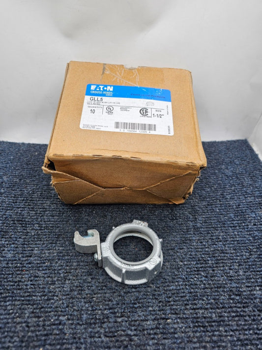 (QTY 10) Eaton Crouse-hinds GLL5 1- 1/2" Ground Bushing Insulated Lay-in Lug FS