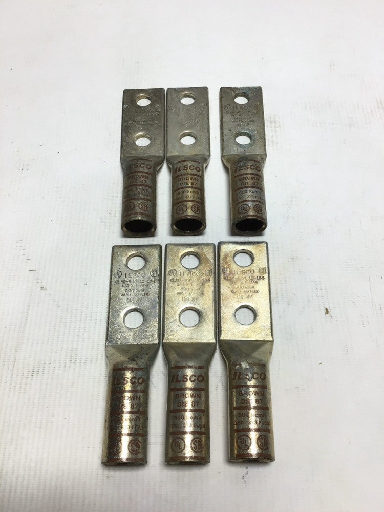 ILSCO CLND-500-12-134 Copper Lug Compression Connector Wire 1/2" x 1-3/4"