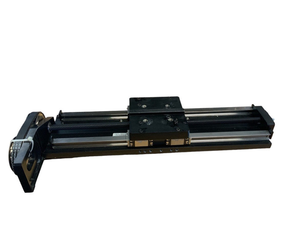 MACRON 10763A01 LINEAR TABLE SLIDE RAIL W/ 4 R166611420 GRIPPERS & PULLEYS, BELT