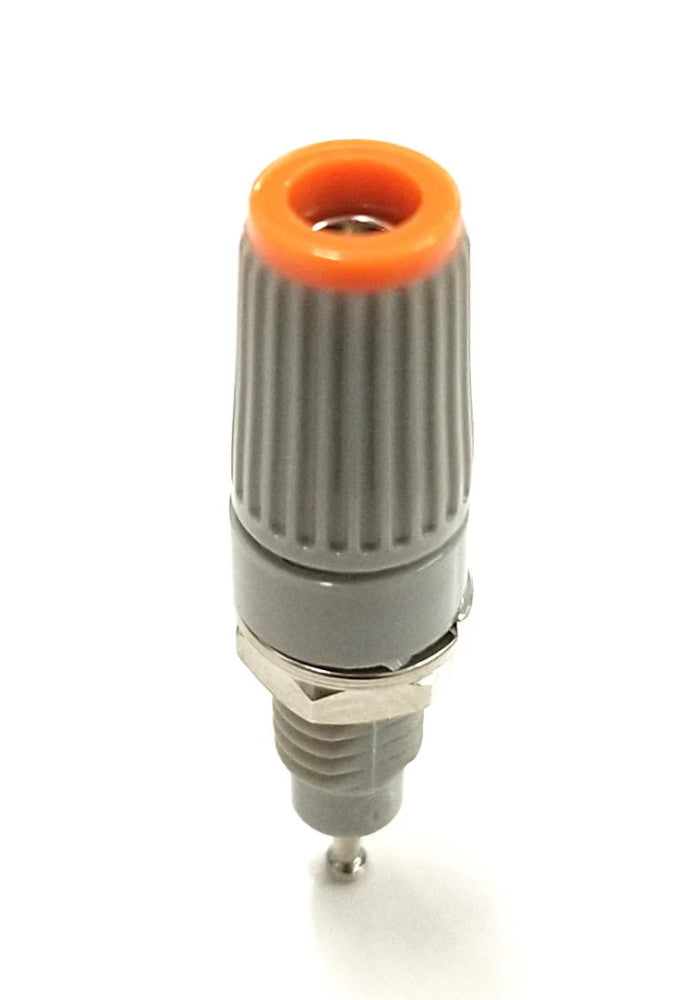 T-45-OR, Sato Parts Grey with Orange Tip Female Banana & Wire Binding Post