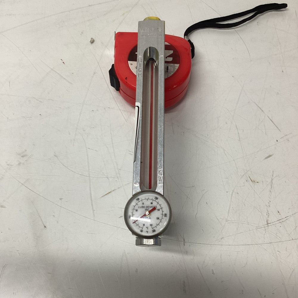Hydraulic Oil Level Sight Gauge w/ Thermometer 0–300°F Reservoir Indicator R-241