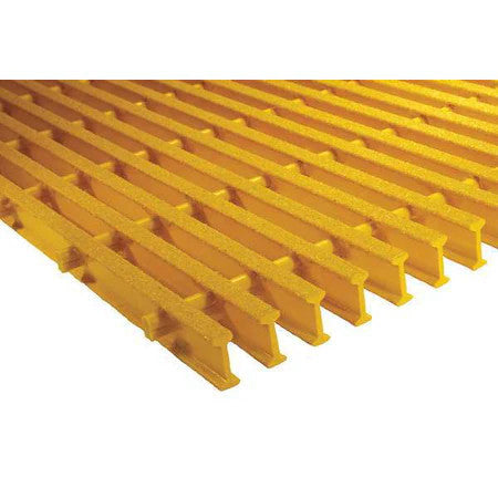 Fibergrate 350843.04 Fiberglass Pultruded Grating, 60 In Span, Grit-Top