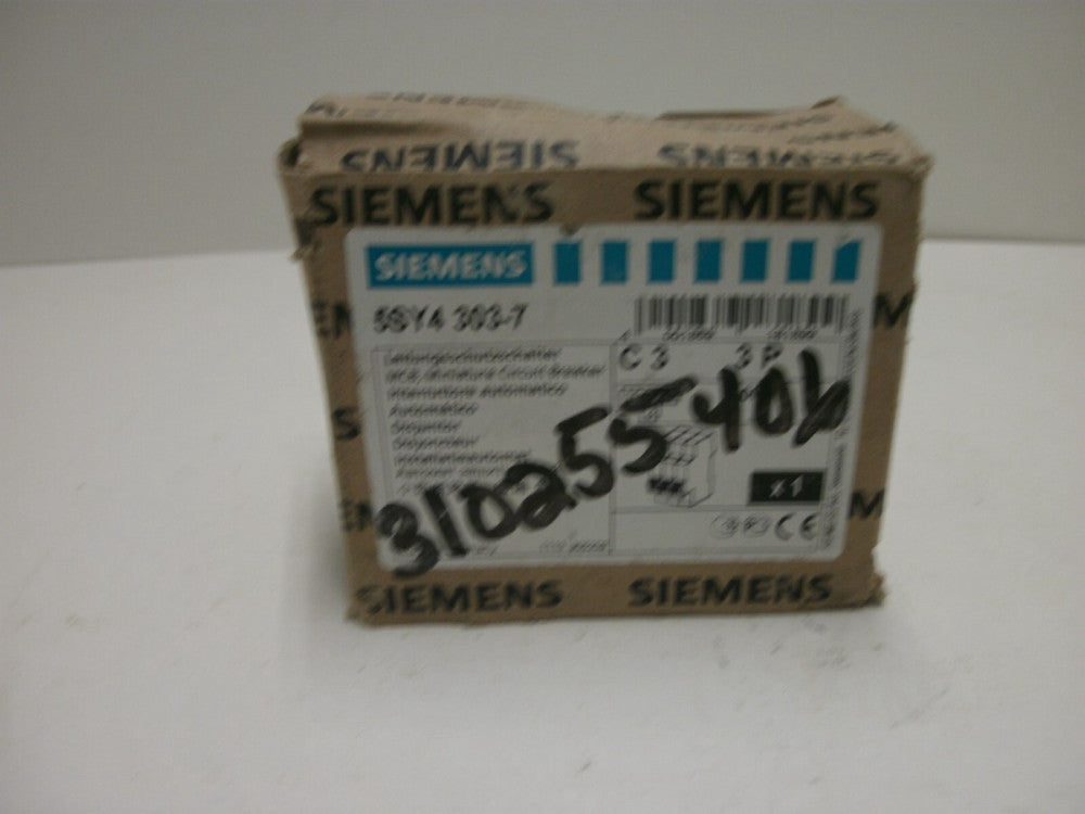 SIEMENS 5SY4303-7 CIRCUIT BREAKER 3 POLE 3 AMP C3 35Ka C-TRIP NEW IN BOX