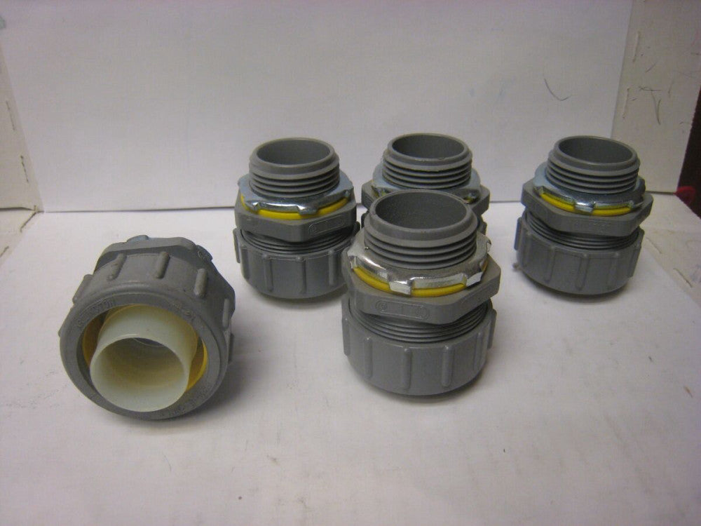 Lot Of  5 Arlington FNMC-B Liquid Tight Conduit Connector, Straight: 1"