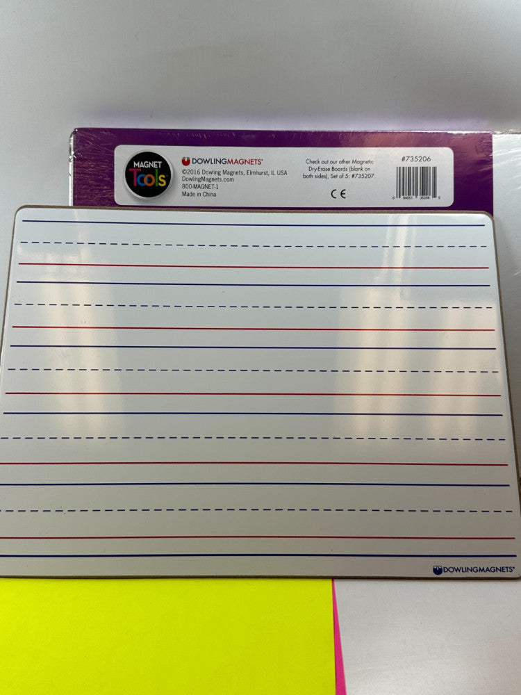 Dowling Magnets 735206 Double Side Magnetic Dry-Erase Board (Lot of 1) NEW