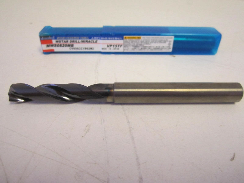 Mitsubishi (MWS0820MB) Carbide VP15TF WStar Coolant Fed Drill Miracle Bit New