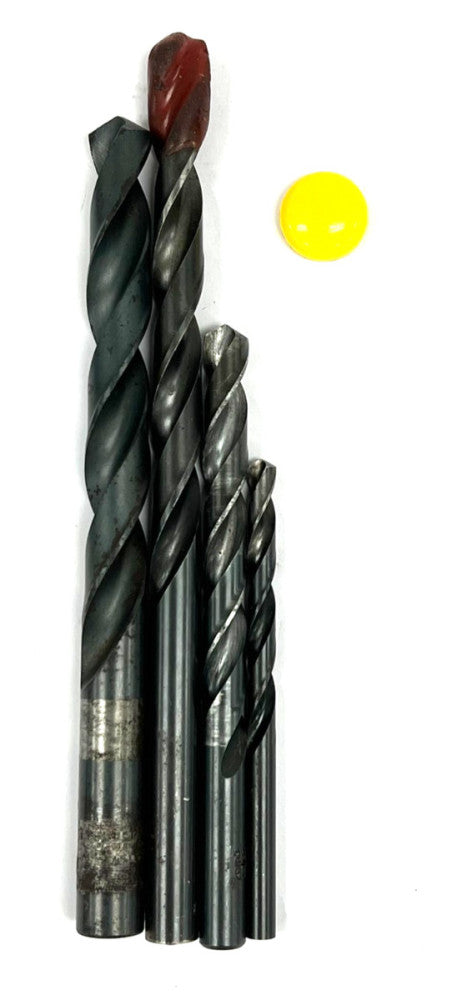ASSORTMENT OF DRILL BITS CUT DIA 9/16" 7/16" 25/64" & 1/4"  LOT OF 4