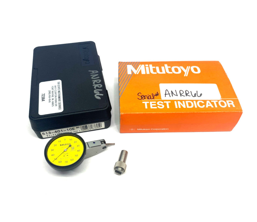 Mitutoyo 513-401-10E Dial Test Indicator 0.14mm Range, 0.001mm Grad NO INSTRUCT.