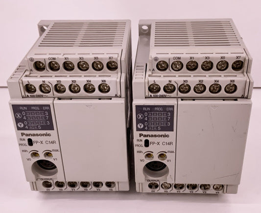 (LOT OF 2) Panasonic AFPX-C14R / FP-X C14R Control Units