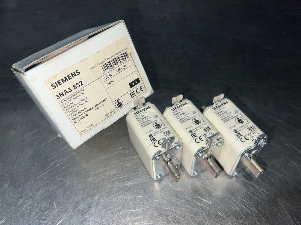 3PC NEW SIEMENS 3NA3 832 125A Nos Surplus
