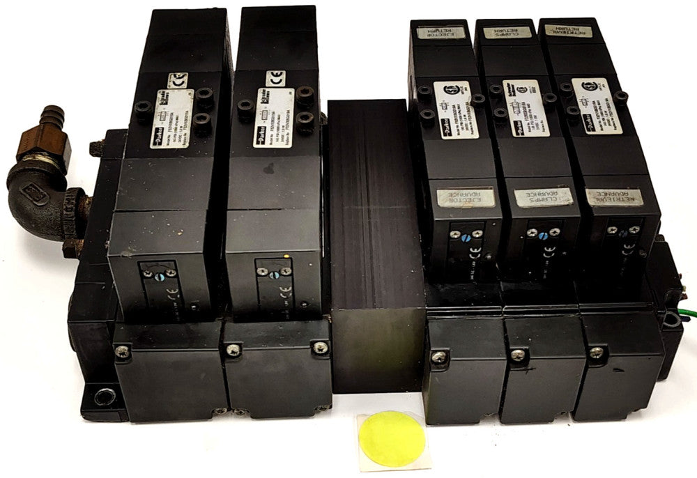 PARKER SOLENOID VALVE BANK 1/2" FNPT PORT 24VDC 1.8W 145PSI (1000 KPA)MAX