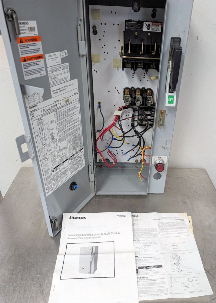 Siemens 17DSE92BF11 Combination Starter Fusible Disconnect [G2S2#2