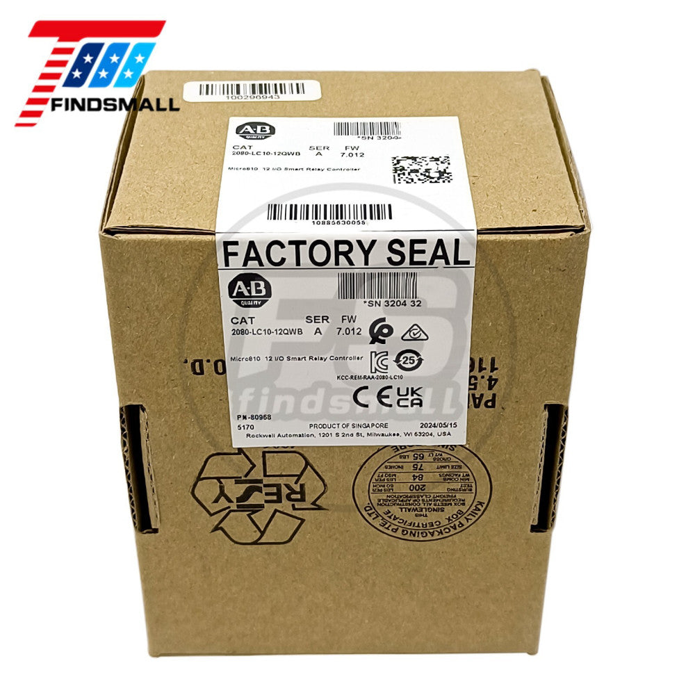 New Sealed Allen-Bradley 2080-LC10-12QWB Ser A Micro810 12 I/O Controller