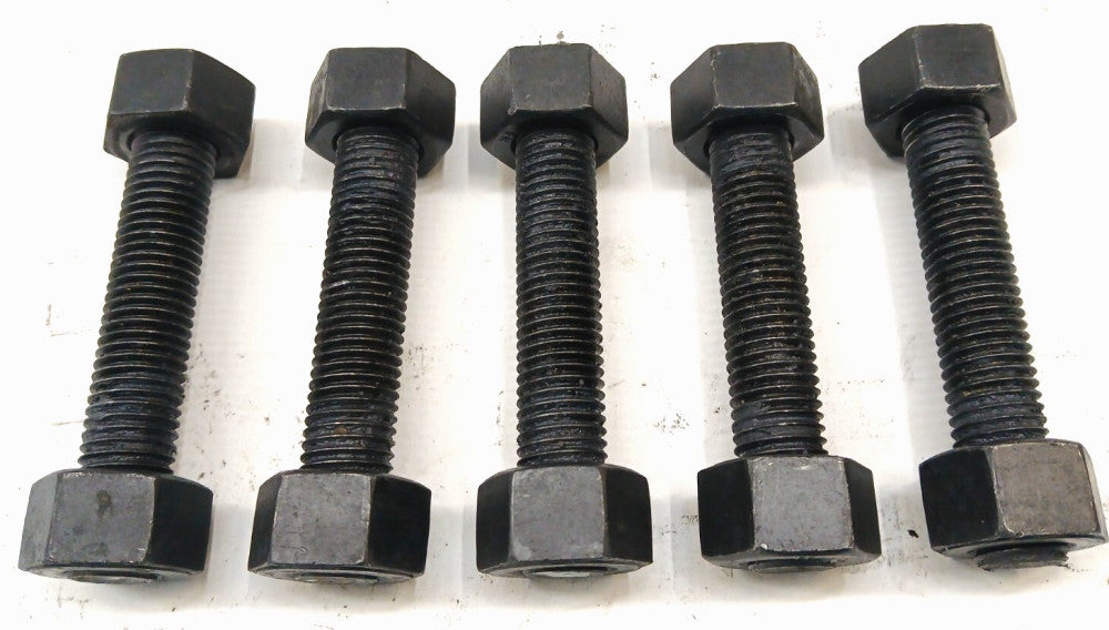 THREADED STUD 3/4-10 X 4-5/8 GRADE B7 WITH 3/4 GRADE 2H NUT   LOT OF 5