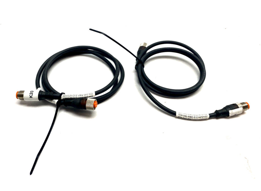Lumberg RST 5-RKT 5-228/1 M Cordset M12 5-Pin Male To Female 1m 12020 LOT OF 2