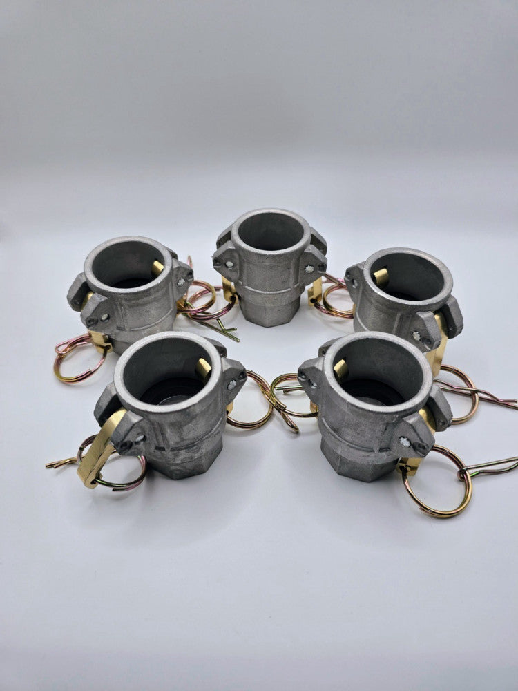Set of 5 - 1" Camlock Type D- Female Cam x Female NPT Aluminum