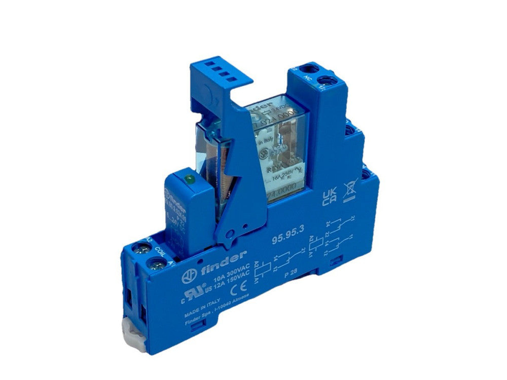 Finder 40.61.7.024.0000 Plug In Relay 24VDC w/ 95.95.3 Socket 99.80.9.024.99