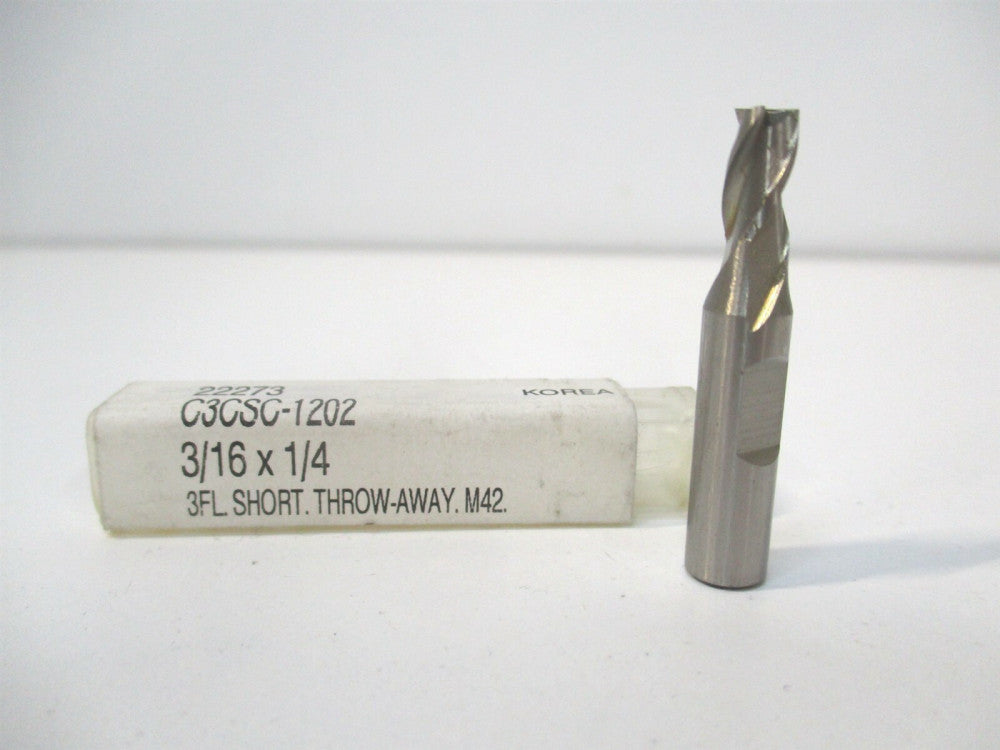 YG-1 (22273) 3/16 x 9/32" x 1/4" x 1-11/32" OAL Cobalt Finishing Square End Mill
