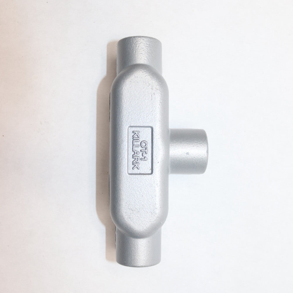 Killark T Type Conduit Body Aluminium 1/2" Hub x 1-3/8" W x 2" H x 5-3/8" L OT-1