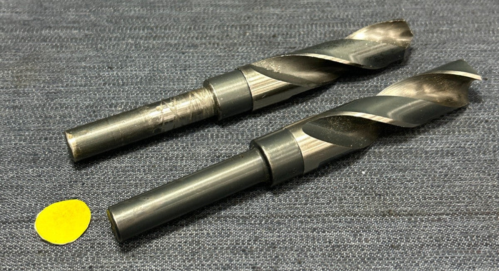 UNBRANDED REDUCED SHANK HS DRILL BIT 49/64" DIAMETER  1/2" SHANK  LOT OF 2