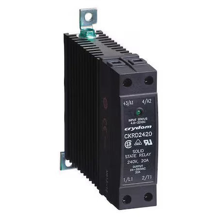Crydom Ckrd4820 Solid State Relay, 1 Phase, Screw Clamp, Din Rail, Scr