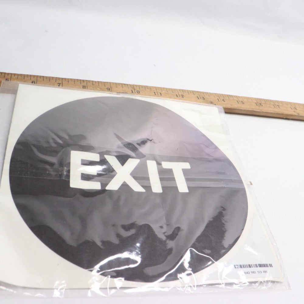 (2-Pk) Businesses Stores Bars Restaurants Round ENTER/EXIT Cutout Door Signs 8"