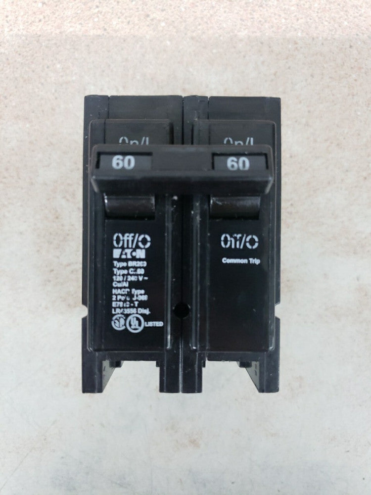 New Take Out! Eaton BR 260 60Amp Double Pole Standard Trip Circuit Breaker