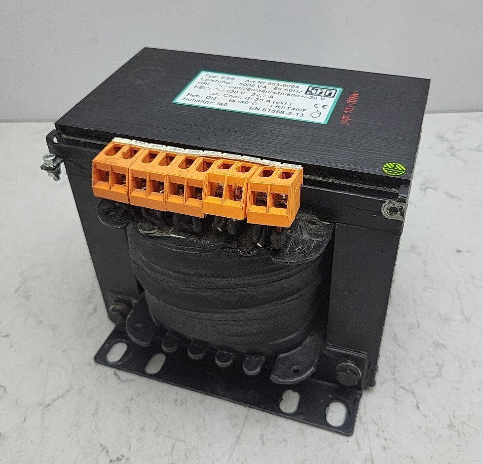 Sba 083-0004 Transformer 5000VA 50-60Hz Primary 240/260/380/440/500+/-20 V