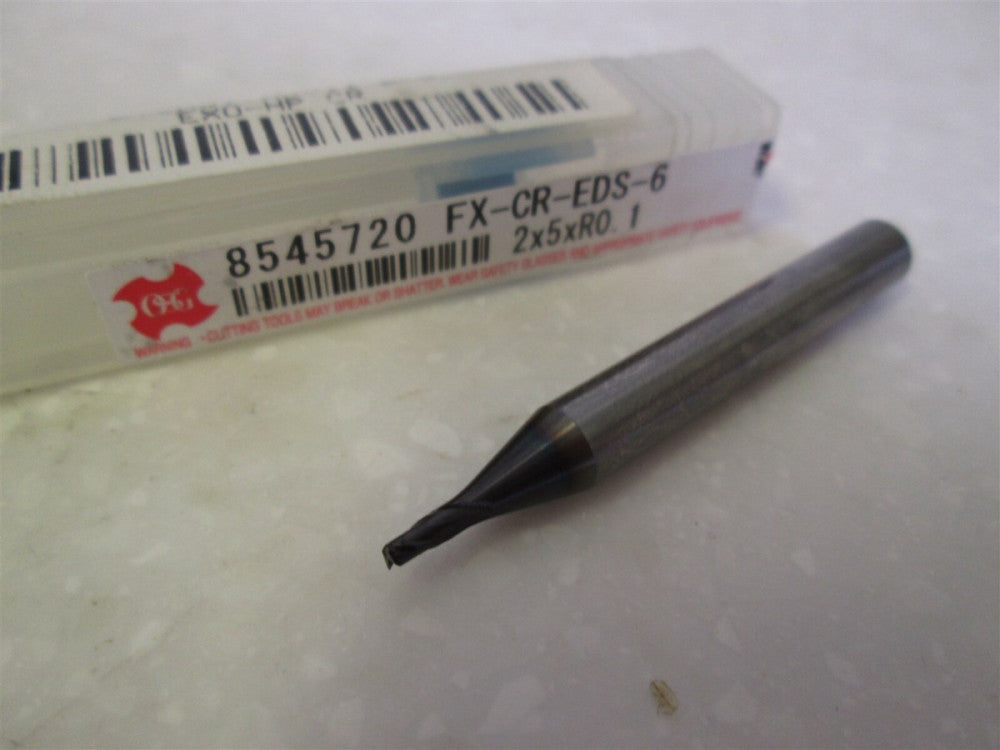 OSG (8545720) 2 x 6 x 5 x 50mm x 0.1 Corner Radius Carbide 2-Flute Endmill NEW