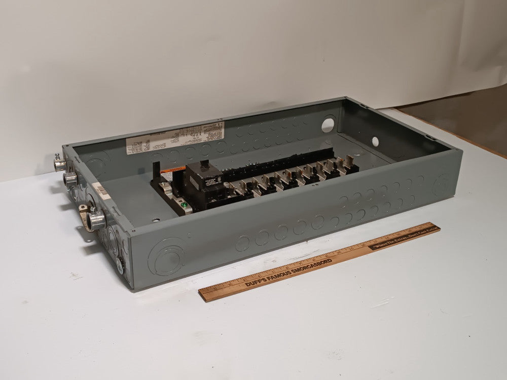 Square D BXH26-24A Homeline load center w/ QOM100VH 100A main breaker 120/240V