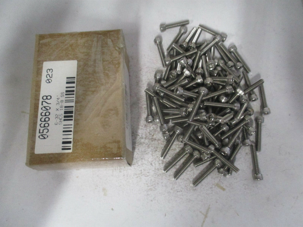 (R40666438) #6-32 UNC 18-8 Stainless Steel Hex Socket Cap Screw - Pack of 100