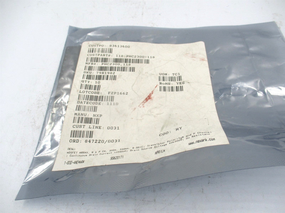 Nexperia (PHC2300) 300V 340mA, 235mA 1.6W Surface Mount Transistor - Pack of 10 