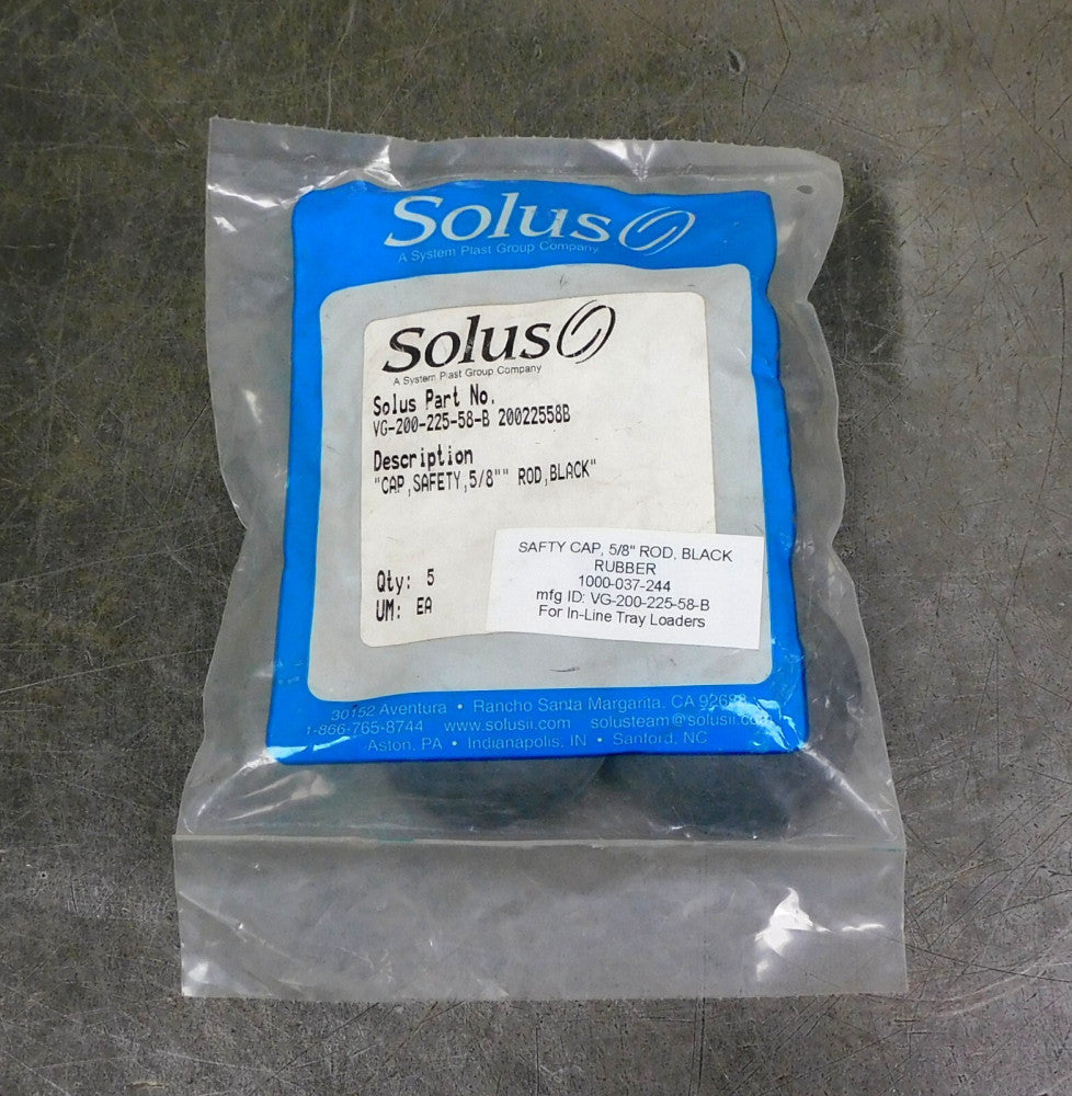 System Plast -VG-200-225-58-B Chain Safety Cap Cover for 5/8 Rod Lot of Five (5)