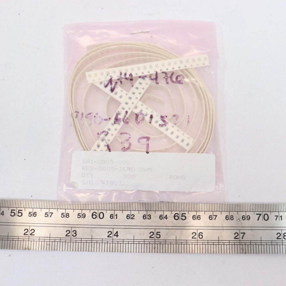 (500-Pk) NTE Chip Resistor Film SR1 0 Ohms Â±5% 0.079" L x 0.049" W